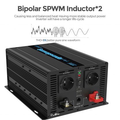 12V / 230V / 3500w invertteri puhdas siniaalto - Image 2